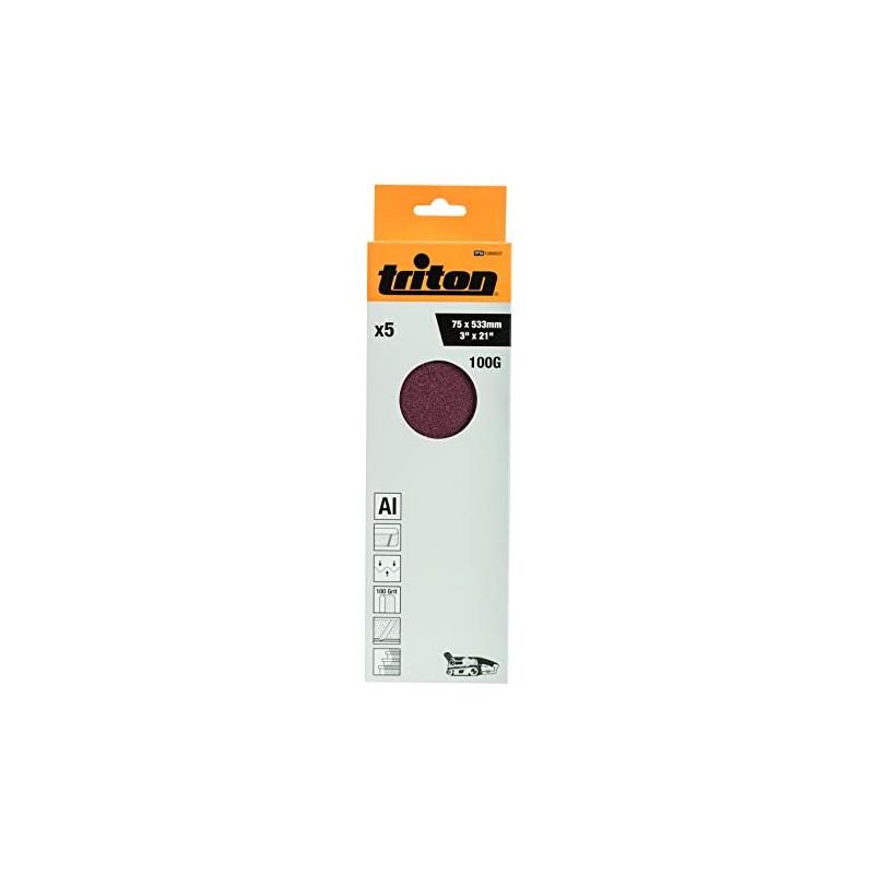 Triton Sanding Belt 76 x 533mm 5pk 100 Grit (689327)