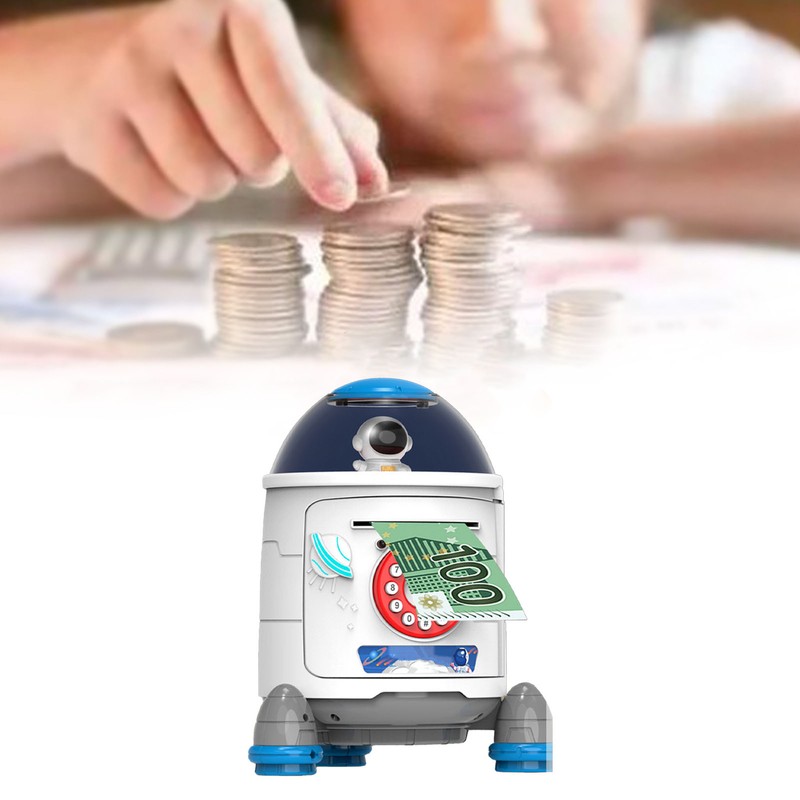 Rocket Piggy Bank Password Cute Coin Bank Intelligent Voice Reminder