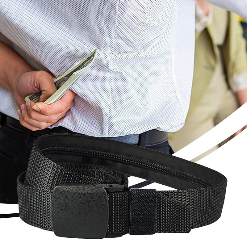 SIXHAOBU Men's and Women's with Secret Compartment, Travel Safety Belt
