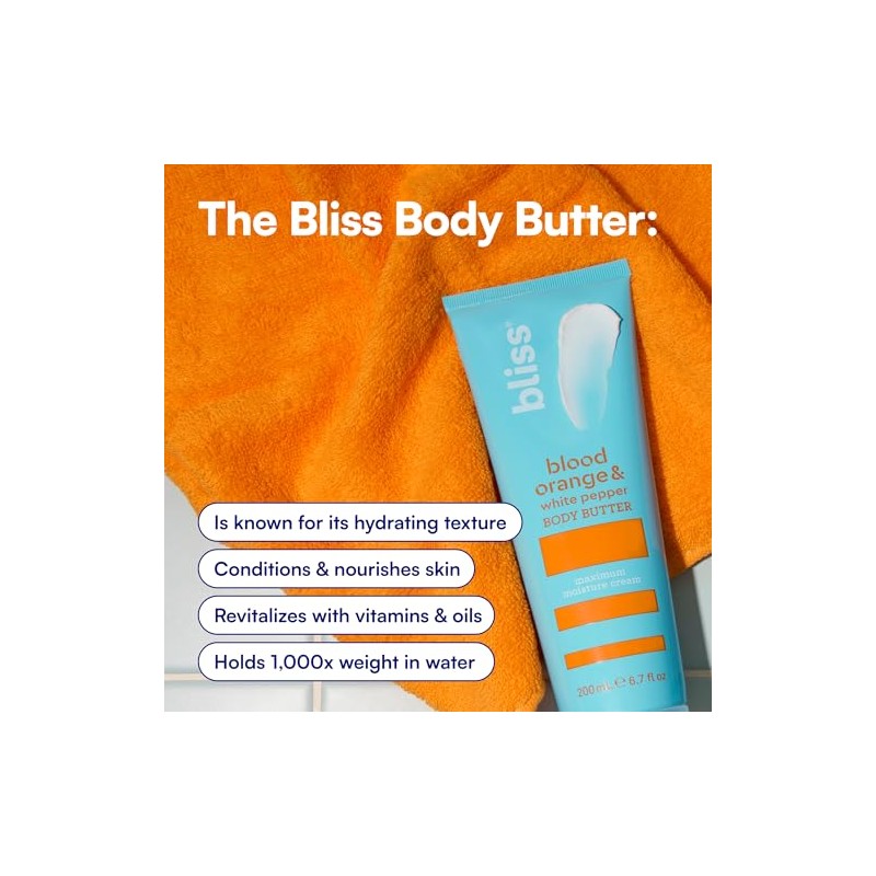 bliss Body Butter, Blood Orange + White Pepper, 6.7 fl.