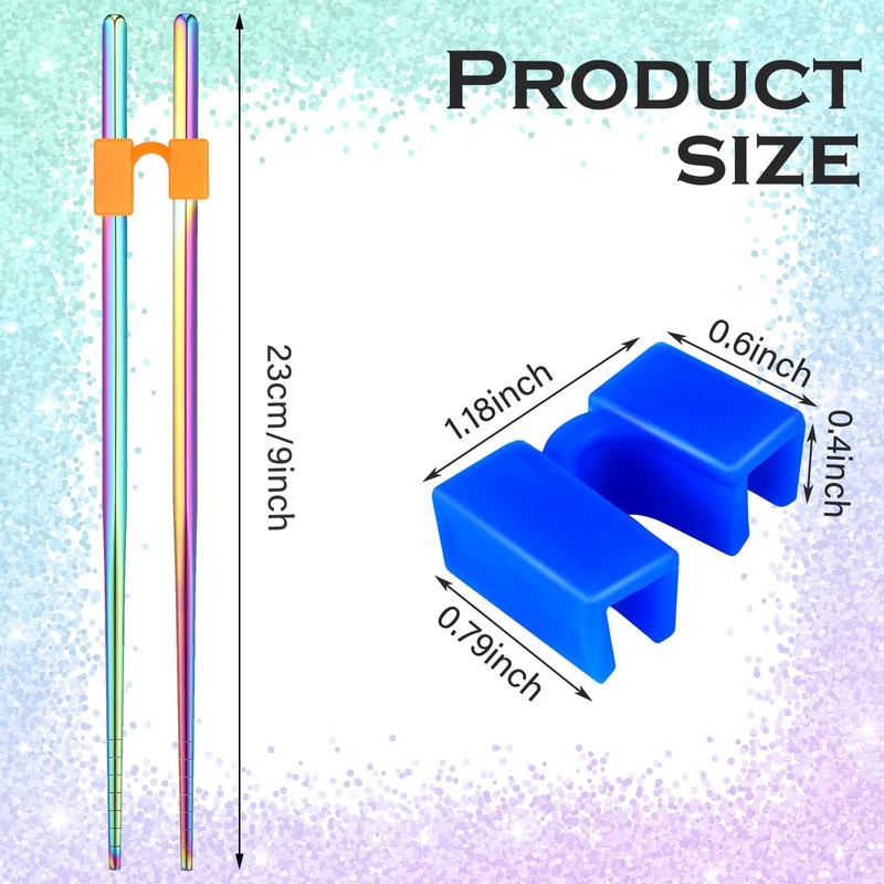 Tessco for you 5 Pairs Training Chopstick Helpers Reusable Chopsticks