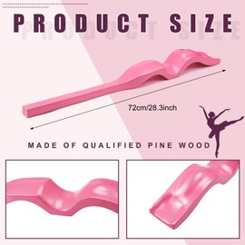 Silipull Ballet Foot Stretcher Set Dance Stretching Equipment Pine Dance Feet Arch Enhancer with Elastic Stretch Band 2 Pads Leg Strap Carry Bag for Dancers Gymnastics Yoga Flexibility Workout (Pink)