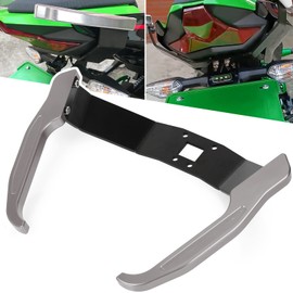 Motorcycle CNC Aluminum Passenger Grab Bar Rear Seat Rail Handle with Fixing Bracket For Z400 Ninja 400 2019-2024 Gray