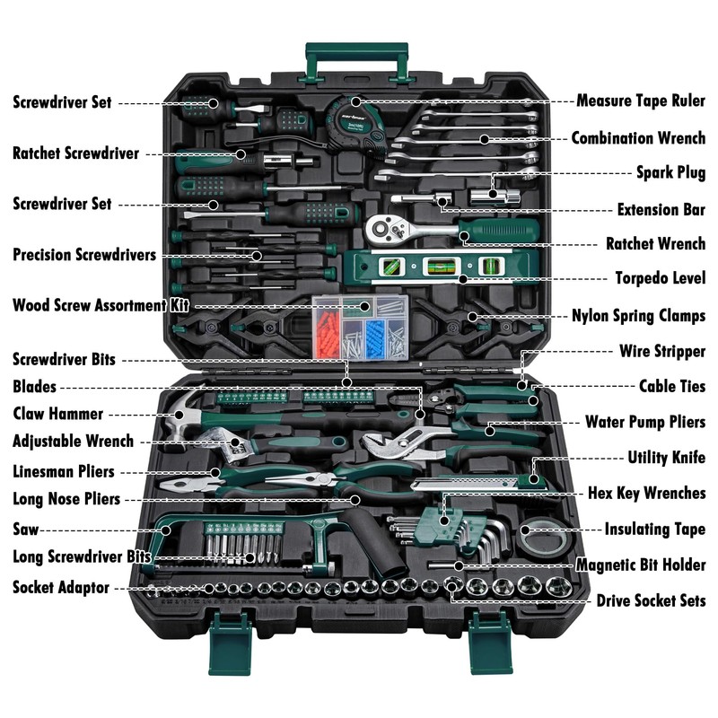 CARTMAN 238-Piece Tool Set with Socket Wrench & Auto Repair