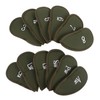 GRIRIW 12pcs Golf Iron Covers Reusable PU Fake Protectors Thickened