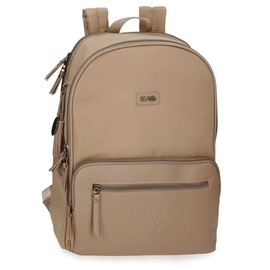 El Potra Wool Casual Black 22 x 25 x 10 cm Polyester and PU Black Casual Backpack, Beige, pc Backpack