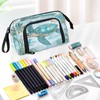 SUABO Turtle Seaweed Starfish Big Capacity Pencil Case Pouch Pen