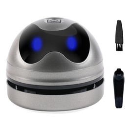 Mini Desktop Vacuum Cleaner for Cleaning Eraser Waste, Crumbs, Hair, Paper Scraps on Computer Piano Keyboard Countertop (Grey)