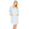 Ladies Super Soft Waffle Jersey Zip Front Dressing Gown, mint