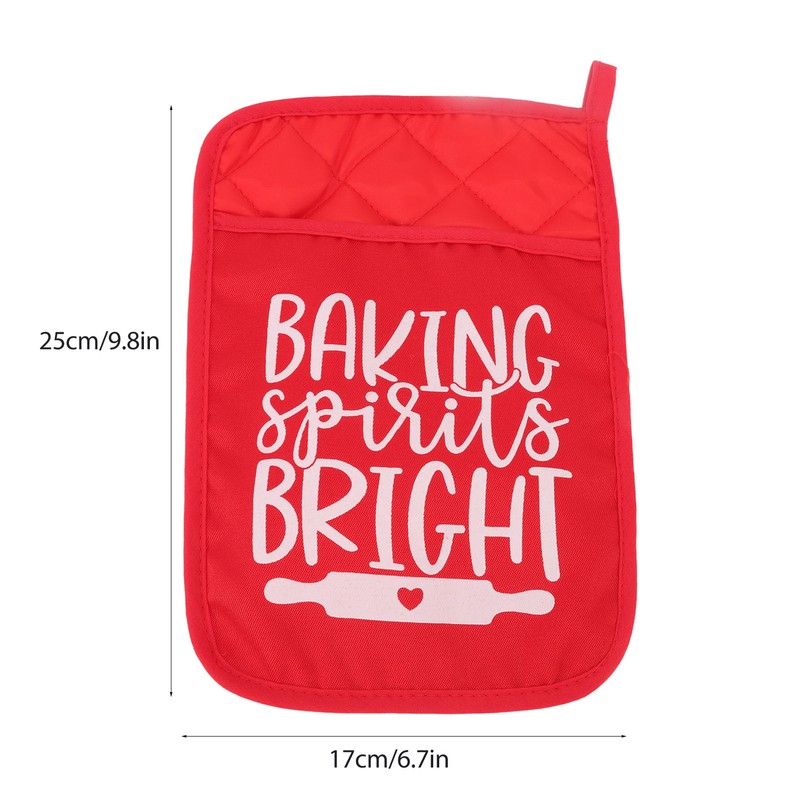 6Pcs Christmas Pot Holders with Pocket Heat Resistant Hot Pad