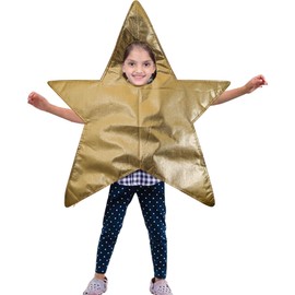 A2Z 4 Kids Girls Boys Nativity Camel Christmas Costume Outfit - AZ1001 Star Costume Gold_One Size