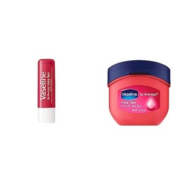 Vaseline Lip Therapy Stick Rosy Lips 4.8 g  Lip Care Rosy Mini Tarro 7g, Rosa                                                                         