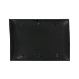 Leviton 3-Gang Blank Wallplate, Standard Size, Thermoplastic Nylon, 80735-E, Black