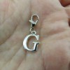Pemby Studio Initial CAPITAL LETTER G Charm Zipper Pull Keychain