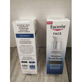 Eucerin Moisture Boost Serum 3x Hyaluronic Acid  24Hr Hydration 1.oz (2PK)