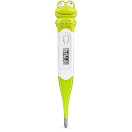 Weinberger Digital Fever Thermometer with Flexible Tip Baby & Children | Thermometer Fever for Rectal & Oral Use | Fever Alarm, Waterproof, Memory Function