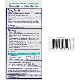 Little Remedies Gotas de alivio de gas, sabor a bayas naturales, seguras para recién nacidos, 1.0 onzas líquidas (paquete de 2)
