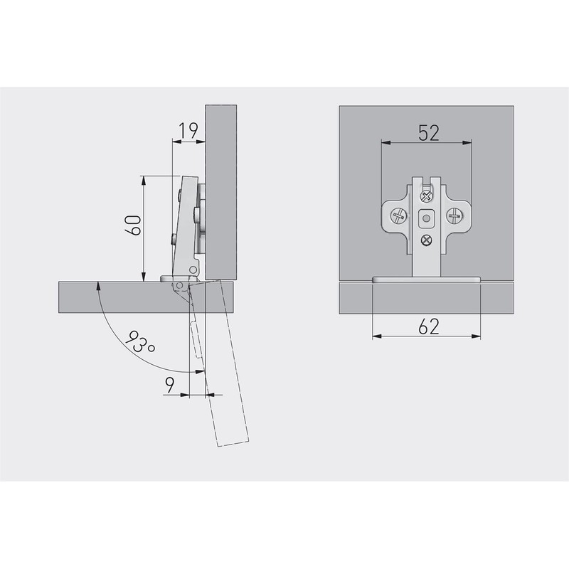 Pack of 10 Door Hinges 35mm Cup 110 Degree Kitchen