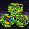 ORIFANTOU Butterfly DND Dice Green Liquid Core Dice Set with