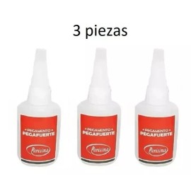 Pegafuerte Pegamento Pegafuerte Cianocrilato 3pcs, Pega Muy Fuerte, 50g