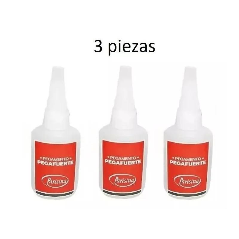 Pegafuerte Pegamento Pegafuerte Cianocrilato 3pcs, Pega Muy Fuerte, 50g