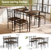 AMICLIBER 5 Piece Dining Table Set, Wood Kitchen Table and