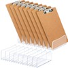 2Pcs Acrylic Adjustable Clipboard Holder, 9 Slot Organizer Display Stand