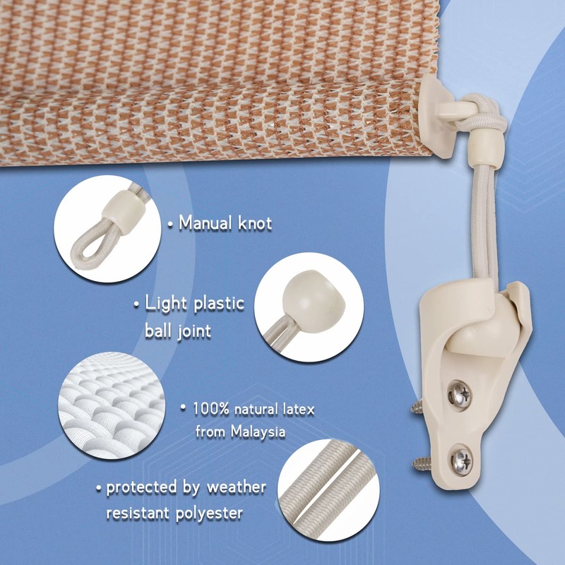 Lihopefe Bungee kit, Cordless Bracket ，Coolaroo Replacement Accessories (Bungee kit