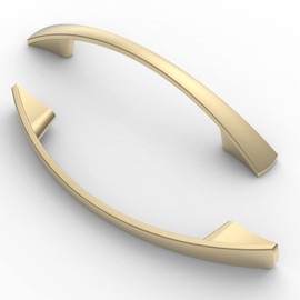 FURNIWARE Pack of 10 Handles, 96 mm Hole Spacing, Furniture Handles, Cabinet Handles, Kitchen Handles, Furniture Drawer Handles, Furniture Handles, Drawer Handles, Brass