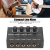 4 Channel Line Mixer Stereo Compact Low Noise Adjustable Volume