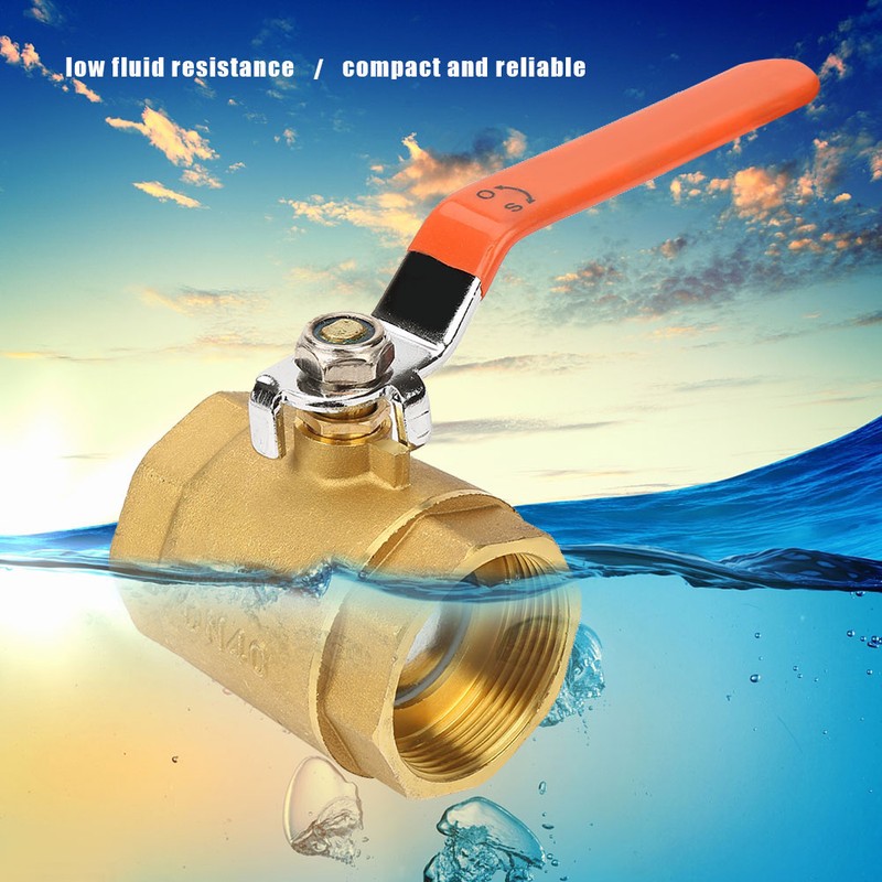 1pc DN40 1-1/2"BSP Brass Pipe Ball Valve 1.6MPa for Water
