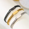 YIFSIY Cuban Link Bracelet for Men, 18K Yellow Gold Plated