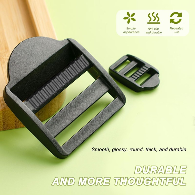 FEZTGVOFA 4 Pcs Ladder Lock Plastic, 25mm Ladderlock Slider Buckle,