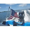 Rod Holder Boat Flag Pole with American Made USA Flag
