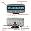 Riloer 4-in-1 LCD Digital Voltmeter Clock Thermometer Monitor with Frost