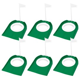 AZKEEGREY 6 Pack Golf Putting Cup and Flag, Golf Putting Hole Cup with Flag for Outdoor Indoor Yard Lawn Practice Training