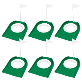 AZKEEGREY 6 Pack Golf Putting Cup and Flag, Golf Putting Hole Cup with Flag for Outdoor Indoor Yard Lawn Practice Training