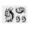 Azeeda 4 x 'Eichhörnchen knabbert an einer Nuss' Temporäre Tattoos