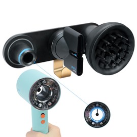 Belicheto HD16 Hair Dryer Wall Mount Holder, Magnetic Hair Tool Organizer, Hair Dryer Stand with Hooks, Hair Dryer Holder, Blow Dryer Holder is Compatible with Accessories Suitable for Bathroom