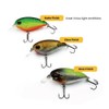 1ZU 3-Pack Fishing Lures with VMC Hooks, Crankbait Lures for