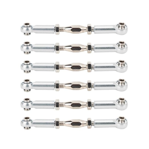 ​6 PCS Adjustable Push Rod Aluminum Alloy Push Rod Turnbuckle