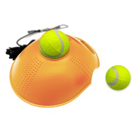 Alephnull Tennis Ball Games Tennis Trainer Tennis Rebounds Tennis Ball Back Trainer for Children and Beginners (Orange)