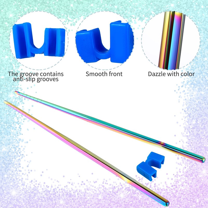 Tessco for you 5 Pairs Training Chopstick Helpers Reusable Chopsticks