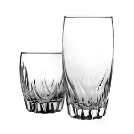 Mainstays 12 Piece Radiant Drinking Glasses Set, 16 oz & 12 oz Clear Glasses