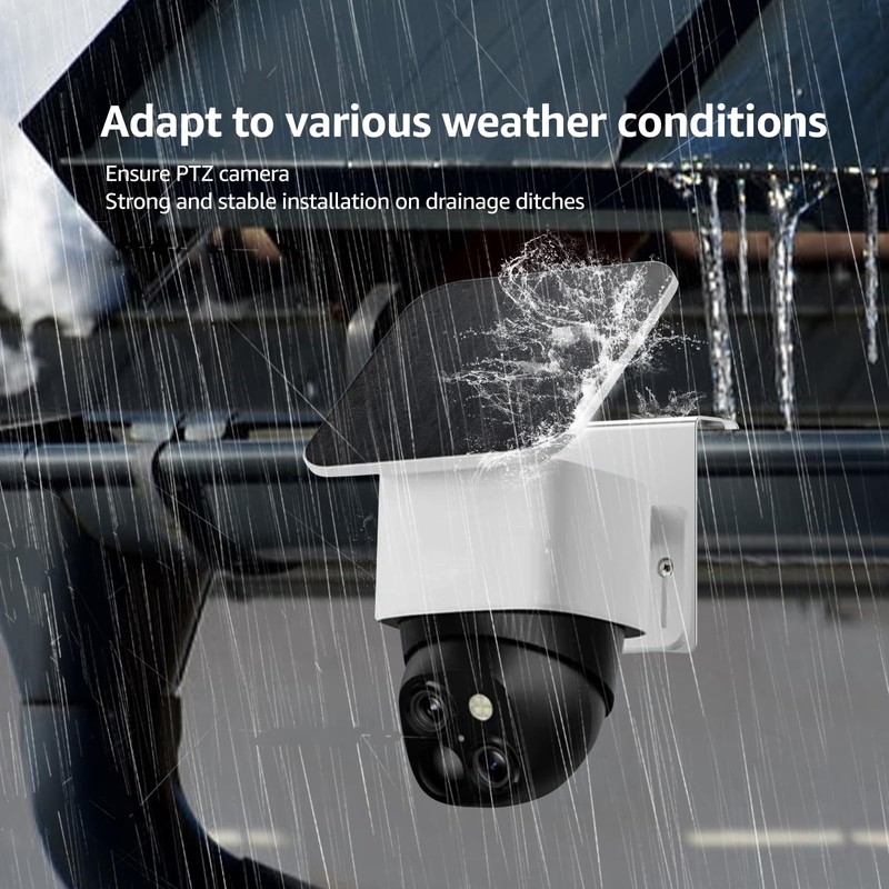 Gutter Mount Stainless Steel Bracket Holder Solar Security Camera Mount