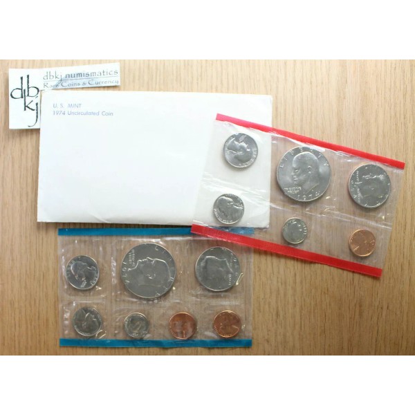 1974 U.S. Mint Set - Uncirculated Coins - 13-Coin Set