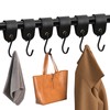 Leather S-Hooks Pack of 6 S Hooks with Leather Loop,
