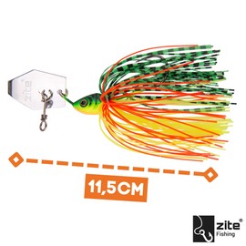 Zite Fishing InZite Blader Chatter Jigs Set | 5 Pieces Bladed Jigs in 10 g, 16 g & 21 g | Strong Vibration & Colour Variety | Sharp Single Hook, Trailer Compatible | For Spin Fishing for Perch, Zander