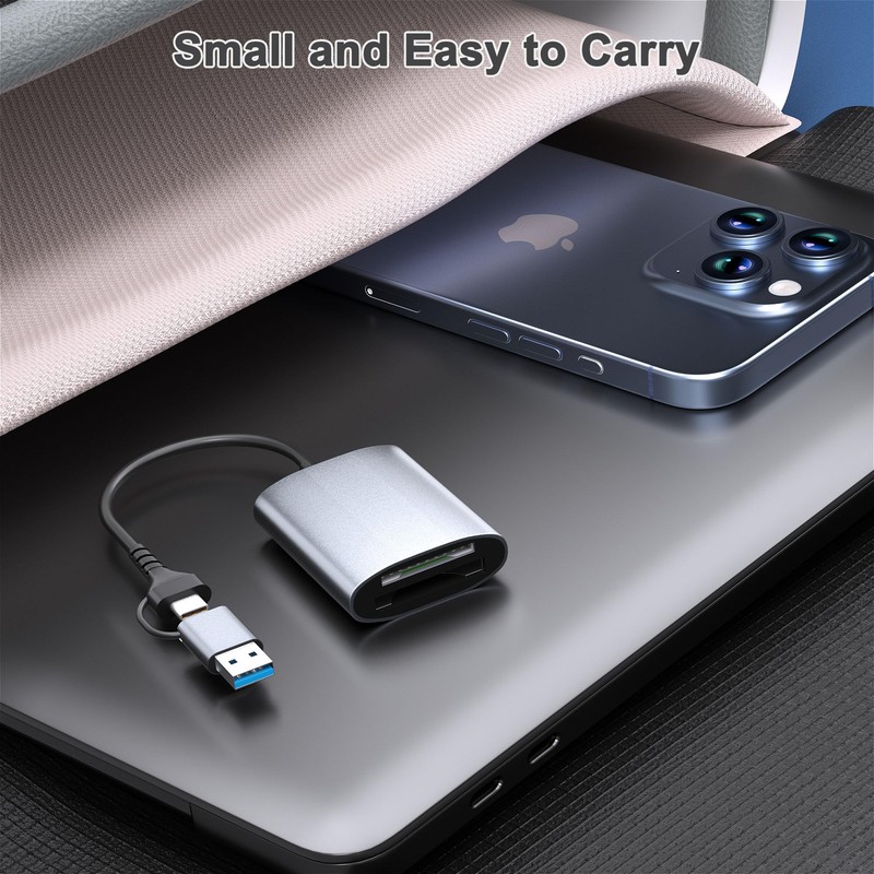 Professional CFexpress Type B and SD Dual-Slot Memory Card Reader