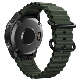 NotoCity for Garmin Fenix 6 pro Strap,22mm Quick Fit Strap for Garmin Fenix 5/6/7/5Plus,Ocean Wave Silicon Strap for Garmin Forerunner 935/945/955/Instinct/Instinct 2